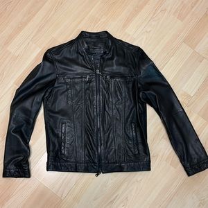 John Varvatos men’s leather jacket sz S. Never worn